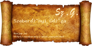 Szeberényi Géza névjegykártya